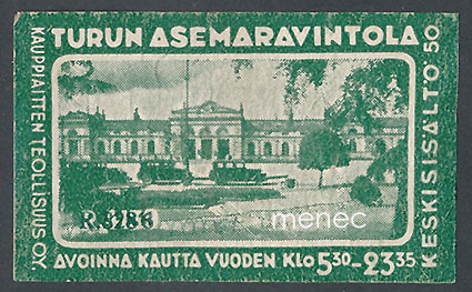 Tulitikkuetiketti, Turun Asemaravintola 