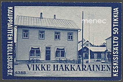 Kauppiasetiketti, Vikke Hakkarainen, Sotkamo 