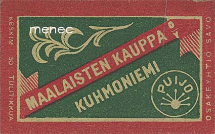 Kauppiasetiketti, Maalaisten Kauppa, Kuhmoniemi 