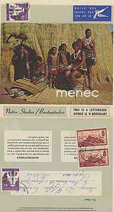 Etelä-Afrikka, bantu-kirjekortti 1971 