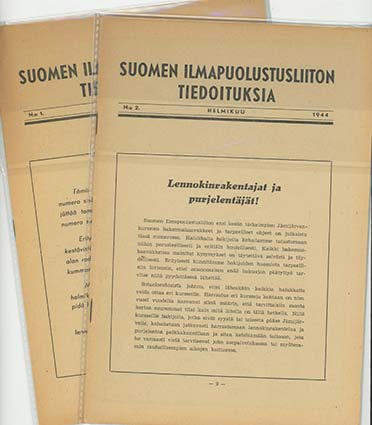 Suomen Ilmapuolustusliiton tiedoituksia 1944,1-2 
