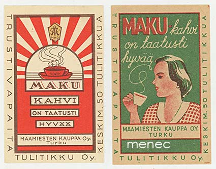 Tulitikkuetiketti, Maku kahvi on taatusti hyvää, 2 kpl 