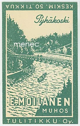 Kauppiasetiketti, E. Moilanen, Muhos 