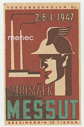 Tulitikkuetiketti, Riihimäen messut 2-6.1.1947 