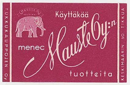 Tulitikkuetiketti, Käyttäkää Mauste Oy:n tuotteita 