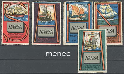 Saksa, Hansa-pyyhekumi, 5 laiva-aiheista vinjettiä 
