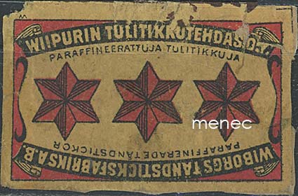 Tulitikkuetiketti Kolme tähteä 