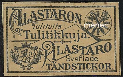 Tulitikkuetiketti, Alastaron tulituita tulitikkuja 
