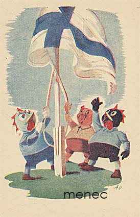 Alho, Asmo - Kieku ja Kaiku, lipunnosto 