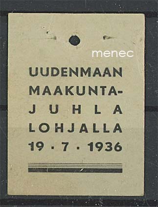 Rintamerkki, Uudenmaan maakuntajuhla Lohjalla 19.7.1935 
