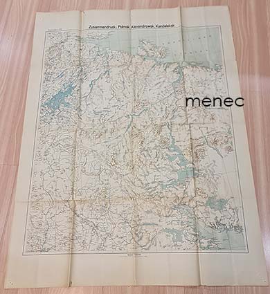 Petsamo-Kantalahti, saksalainen sotilaskartta 1918 