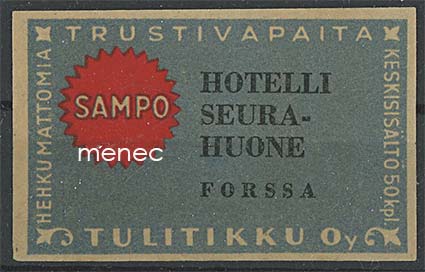 Kauppiasetiketti, Hotelli Seurahuone, Forssa 