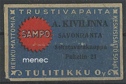 Kauppiasetiketti, A. Kivilinna, Savonranta 