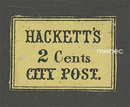 USA local, Hackett's City Post, 2c 