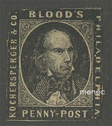 USA local, Blood's Penny-Post, Philadelphia 