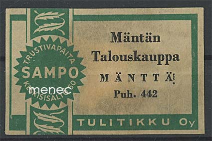 Kauppiasetiketti, Mäntän Talouskauppa 