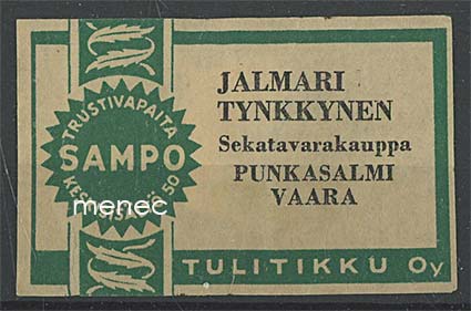 Kauppiasetiketti, Jalmari Tynkkynen, Punkasalmi, Vaara 
