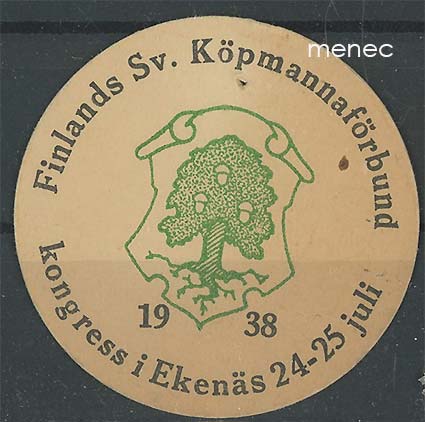 Rintamerkki, Finlands Sv. Köpmannaförbund, kongress i Ekenäs 1938 