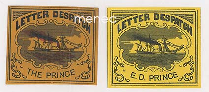 USA local, E. D. Prince Letter Dispatch, 2 kpl 