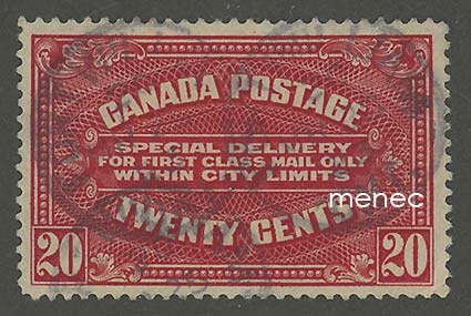 Kanada, pikamerkki Special delivery 1922, 20 c 