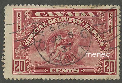 Kanada, pikamerkki Special delivery 1935, 20 c 