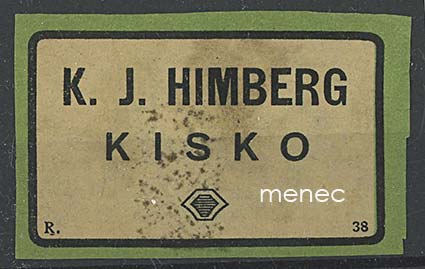 Kauppiasetiketti, K. J. Himberg, Kisko 