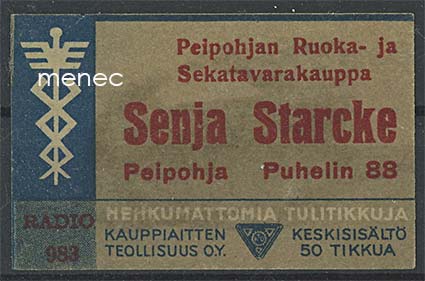 Kauppiasetiketti, Seija Starcke, Peipohja 