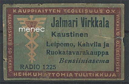 Kauppiasetiketti, Jalmari Virkkala, Kaustinen 