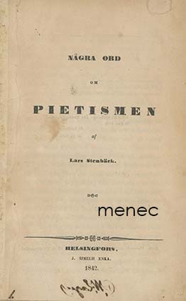 Stenbäck, Lars - Några ord om pietismen 