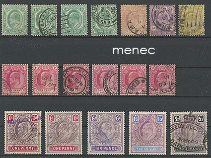 Iso-Britannia, Hyväntoivonniemi, Edward VII, sarjaa 1902-1904 ja veromerkkejä, 18 kpl 