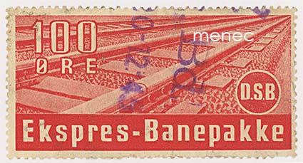 Tanska, DSB, pikapakettimerkki 100ö 1945 
