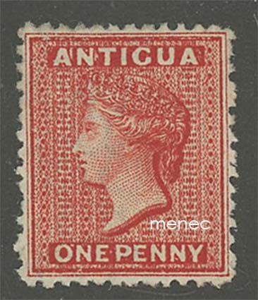 Iso-Britannia, Antigua, 1p 1884 