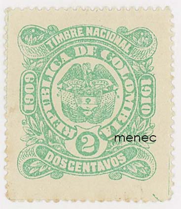 Kolumbia, veromerkki 1909, 2c 