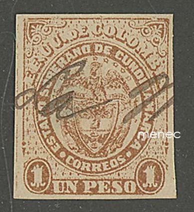 Kolumbia, Cundinamarca 1885, 1 peso 