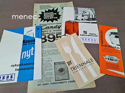 Kodintekniikkaesitteitä 1960-luvulta, 5 kpl 