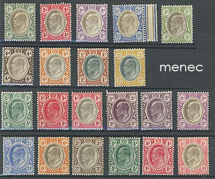 Iso-Britannia, Transvaal, Edward VII 1902-1905, 21 kpl 