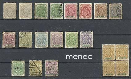 Iso-Britannia, Transvaal, vaakunoita 1894-1900, 21 kpl 