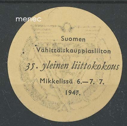 Rintamerkki, Suomen Vähittäiskauppiasliiton 35. yleinen liittokokous Mikkelissä 1947 