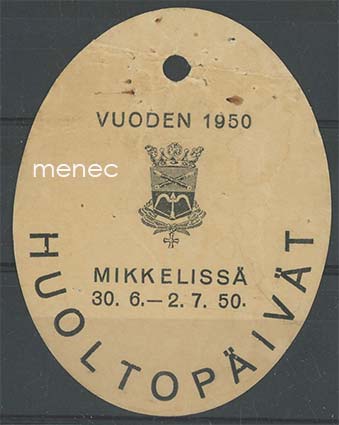 Rintamerkki, vuoden 1950 huoltopäivät Mikkelissä 