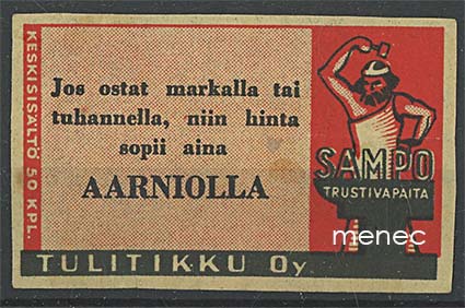 Seppä-etiketti, vanha malli, Aarnio 