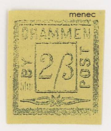 Norja, Drammen bypost 1875, 2/3ö 