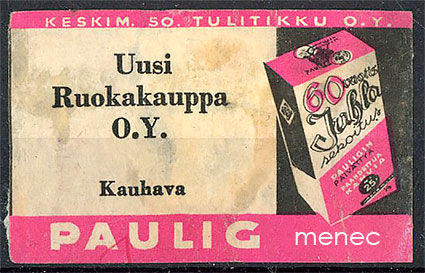 Kauppiasetiketti, Paulig, Uusi Ruokakauppa, Kauhava 