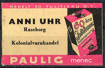 Kauppiasetiketti, Paulig, Anni Uhr, Raasepori 