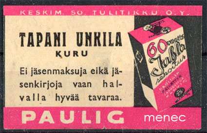 Kauppiasetiketti, Paulig, Tapani Unkila, Kuru 