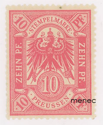 Saksa, Preussi, leimamerkki, malli 1900, 10 Pf 