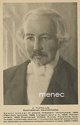 Z. Topelius, suomalainen kaunokirjailija 