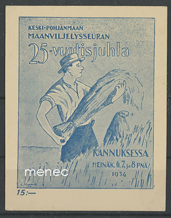 Rintamerkki, Keski-Pohjanmaan Maanviljelysseuran 25-vuotisjuhla Kannuksessa 1934 