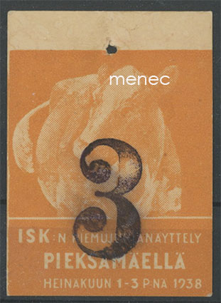 Rintamerkki, ISK:n riemujuhlanäyttely Pieksämäellä 1938 