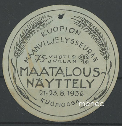 Rintamerkki, Kuopion Maanviljelysseuran 75-vuotisjuhlan maatalousnäyttely 1936 