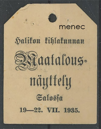 Rintamerkki, Halikon kihlakunnan maatalousnäyttely Salossa 1935 